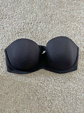 Wacoal Black Strapless Bra #854119 Red Carpet Strapless Underwire Size 40DD